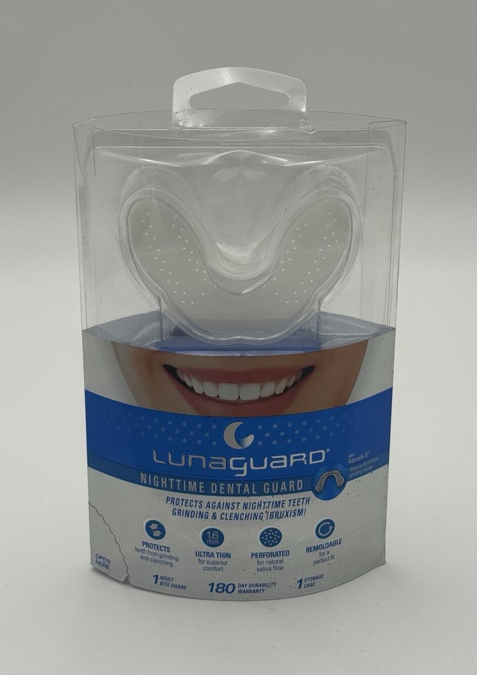 Lunaguard Nighttime Dental Protector Ultra Thin Comfort Adult Bite Guard 1 Count